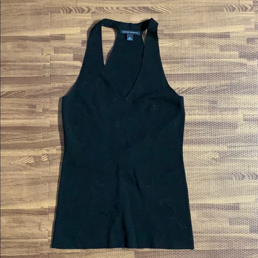 Banana Republic black cotton racer back SMALL